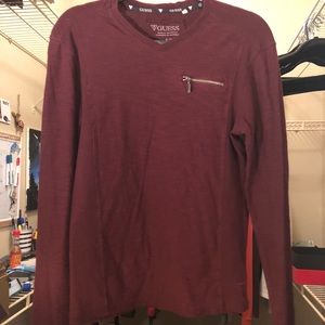 Men long sleeve maroon